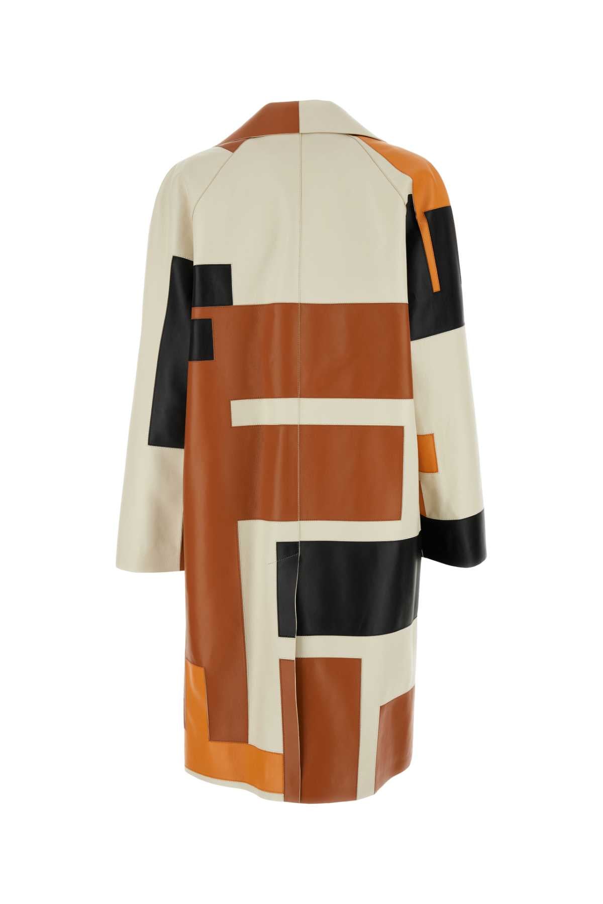 Fendi フェンディマルチカラーナッパレザーオーバーコート - Image 1