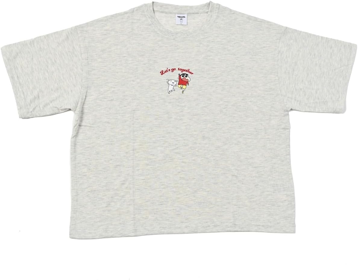 [CRAYON SHINCHAN] Tシャツ 半袖 レディース 婦人 女性 WIDE型 アニメ キャラクター グッズ