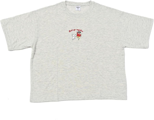 [CRAYON SHINCHAN] Tシャツ 半袖 レディース 婦人 女性 WIDE型 アニメ キャラクター グッズ