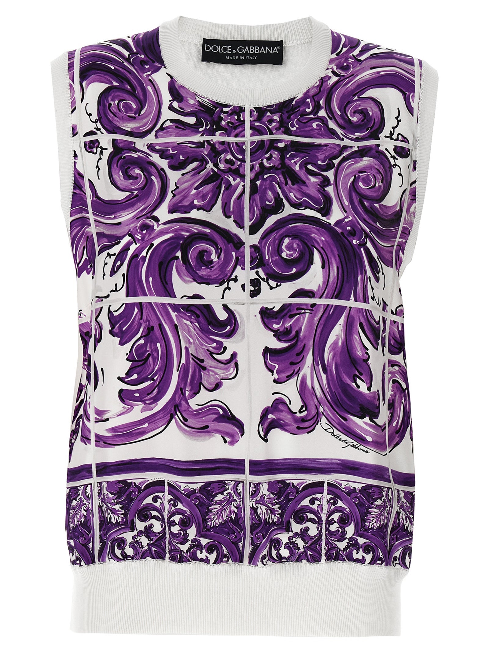 Dolce  Gabbana Dolce＆Gabbana 'Maiolica'プリントベスト - Image 1