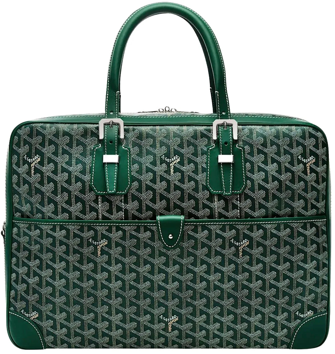GOYARD 'AMBASSADE MM' GREEN BRIEFCASE