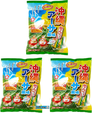 Okinawa Eartha Senbei BigPack 3pcs + Uchinaa Mun Sticker