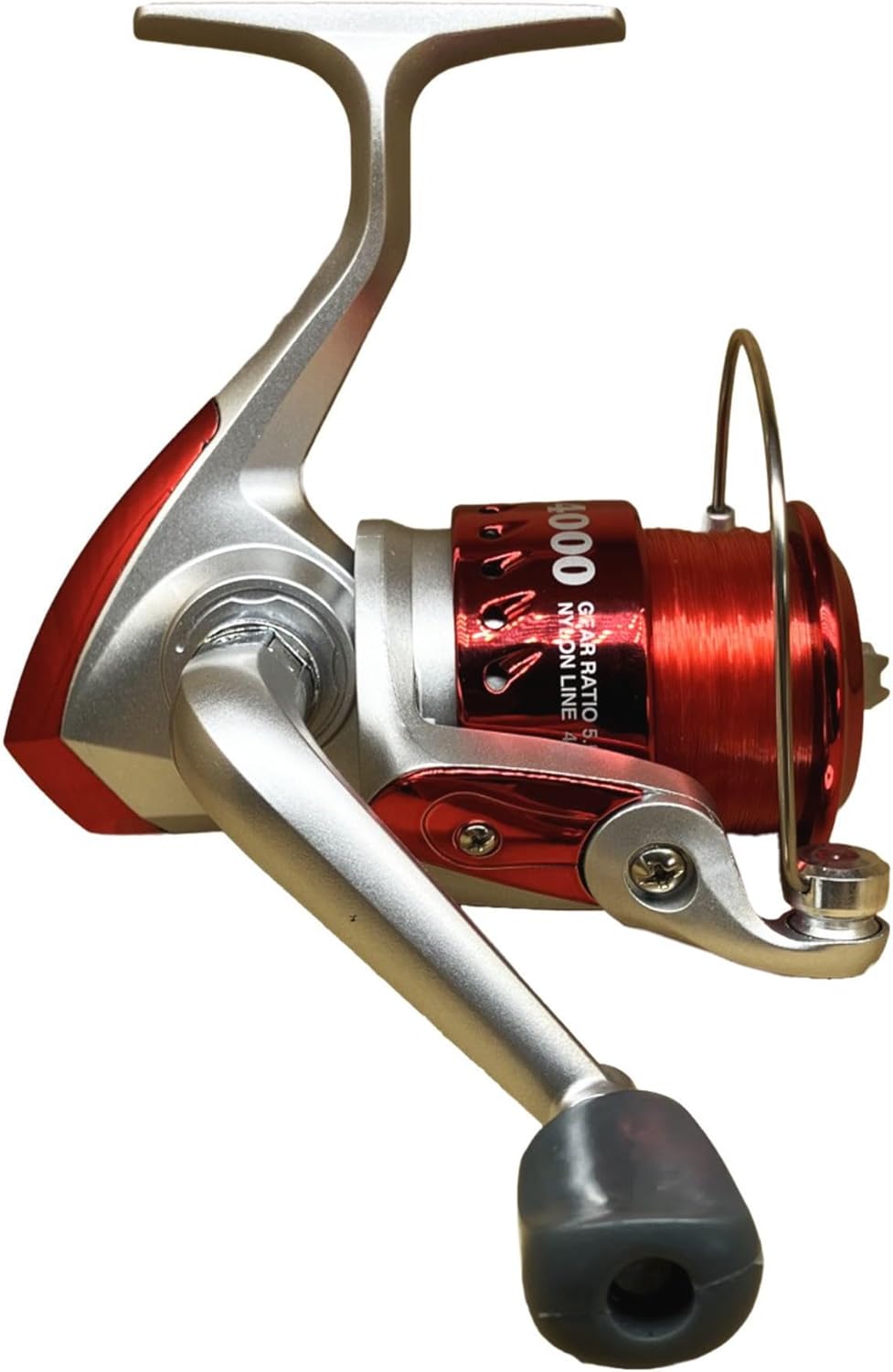Riseway 4000 Basic Spin Reel with Thread No. 4 - 130 m, Red