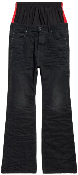 BALENCIAGA 'LAYERED' BLACK JEANS