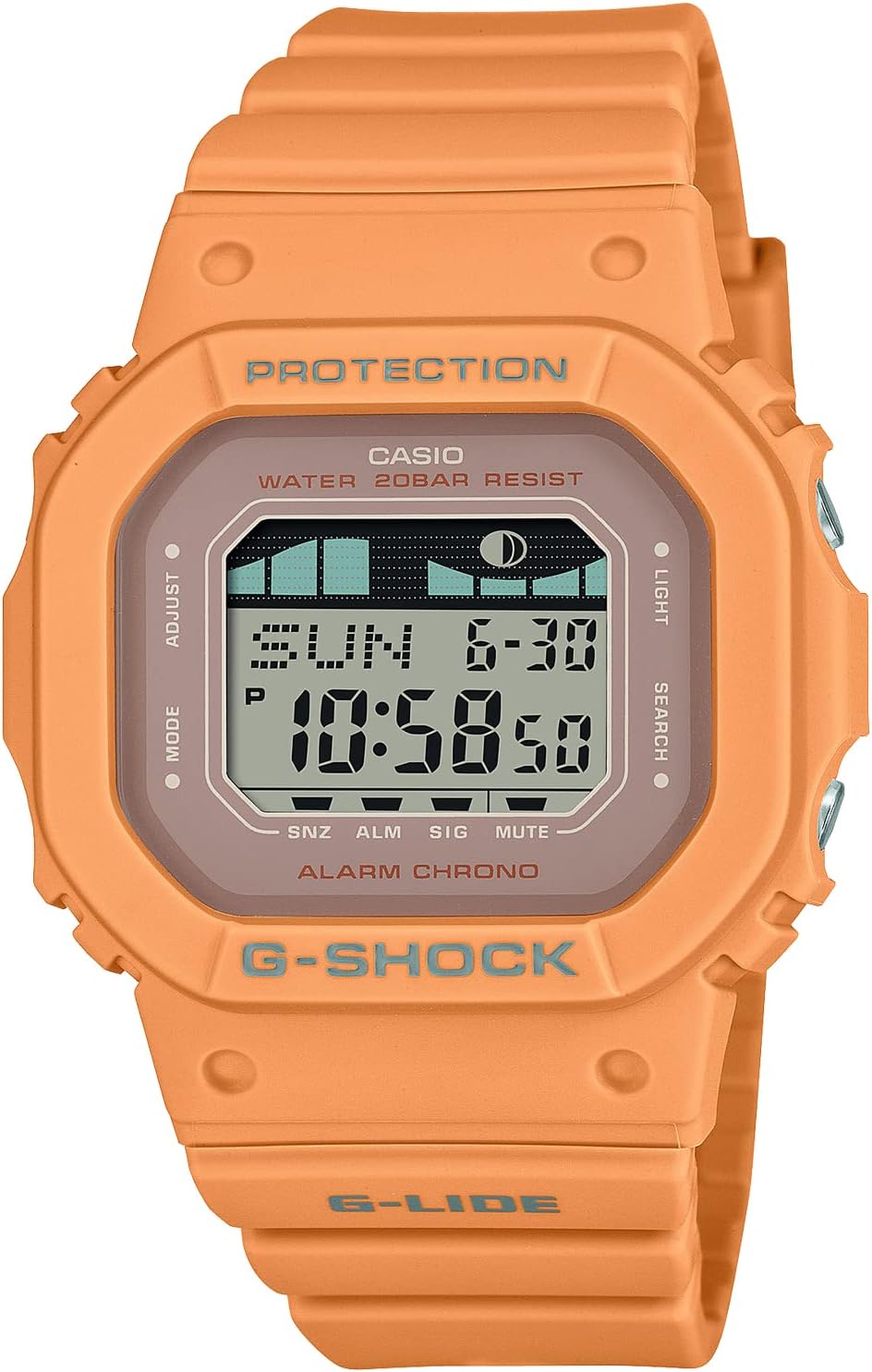 Casio G-LIDE GLX-S5600 Wristwatch, orange, 1 piece, Retro