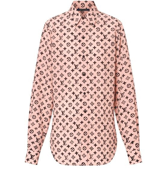 LOUIS VUITTON Washed Monogram Silk Shirt - Image 1