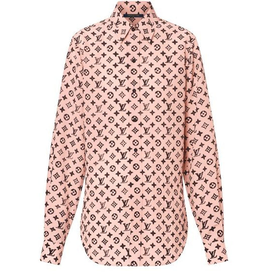 LOUIS VUITTON Washed Monogram Silk Shirt - Image 1