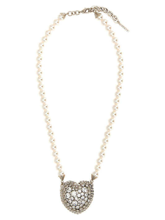 Alessandra Rich アレッサンドラリッチパールハートネックレス - Image 1