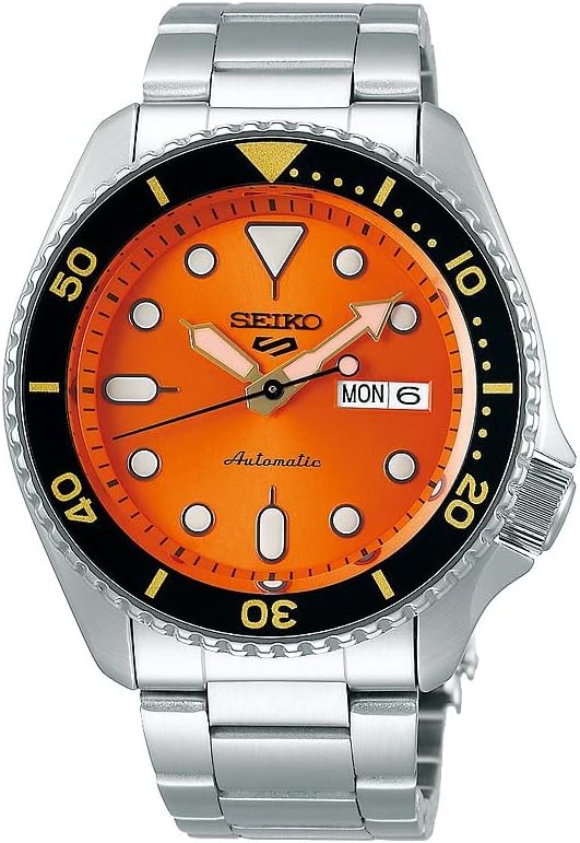Seiko SRPD59K1 Men's Watch, 5 Sports Automatic, Sports, orange, Bracelet Type