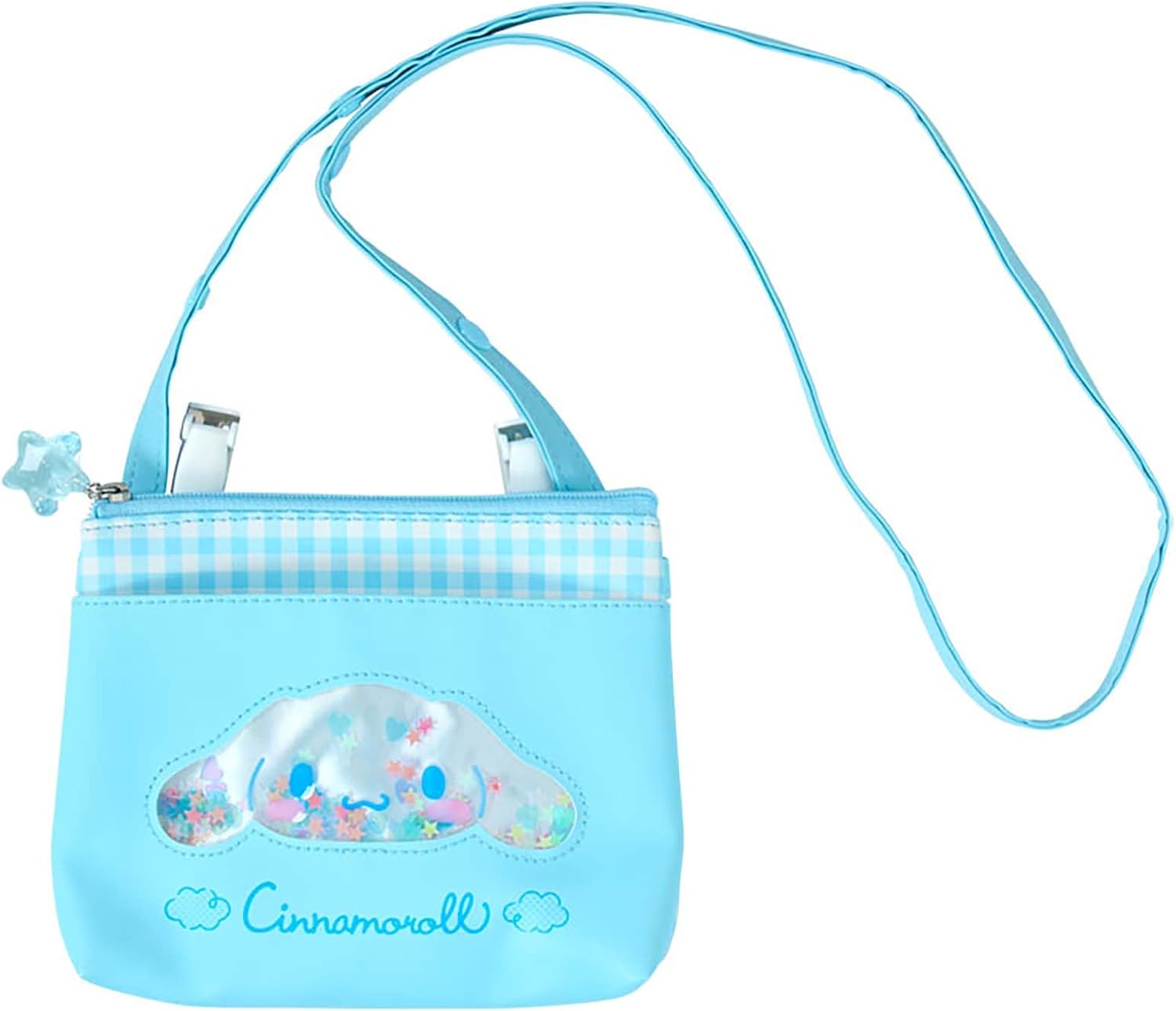 Sanrio Pocket Pouch with Shoulder Strap, Personal Accessories, Polyester, Approx. Width 5.5 x Depth 0.4 x Height 4.7 inches (14 x 1 x 12 cm), Interior Name Space, For Children