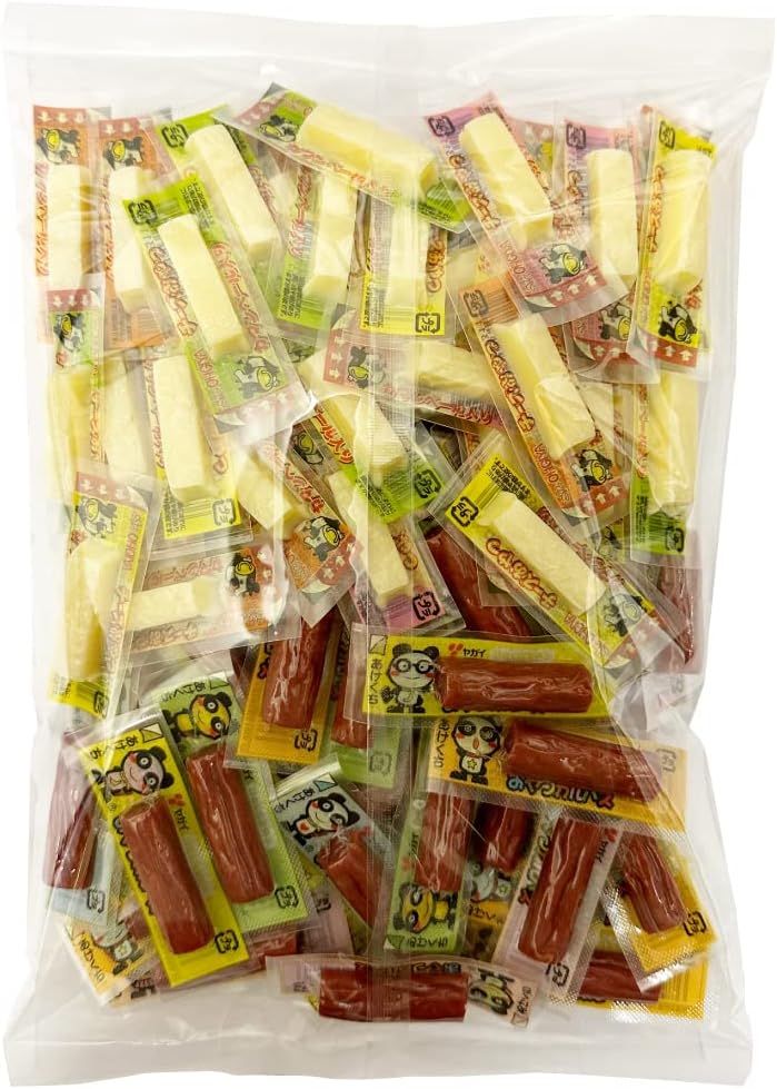 PrimeSellerJapan Snack Calpas & Cheese Snack 100-Piece Assortment Share Pack Large Capacity Individually Wrapped Yagai Calpas Delicacy Snacks Appetizers