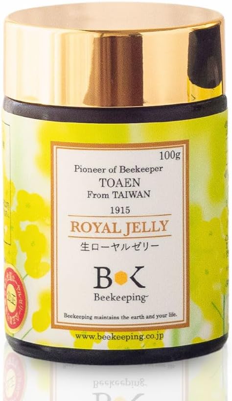Taiwan Royal Jelly 3.5 oz (100 g) x 1 bottle set (approx. 1 month supply) Raw milk certified by the Royal Jelly Association. Nutrition, Descentic Acid, Vitamins, Amino Acids, Minerals, Health Maintenance, Health Food