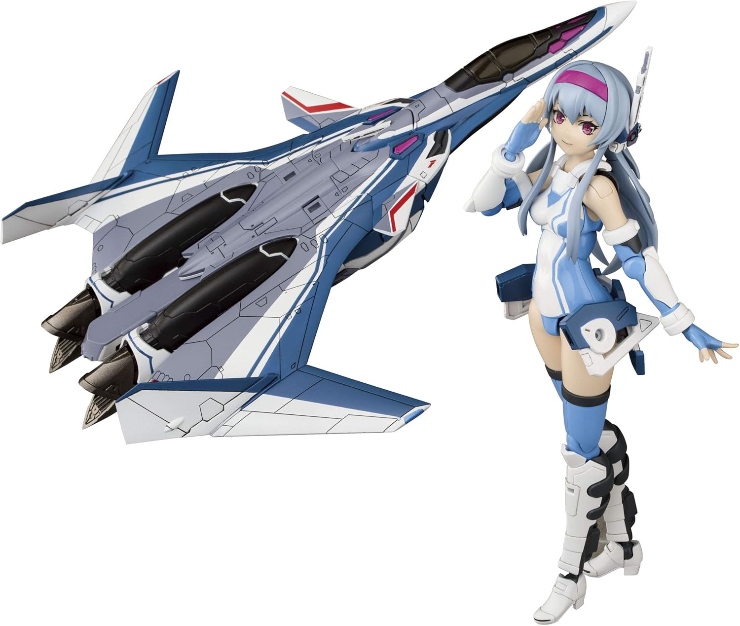 Aoshima Bunka Kyozai VFG Macross Delta VF-31J Siegfried Total Height 6.1 in (155 mm) Color Coded Plastic Model MC-01