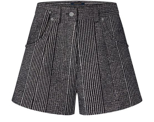 LOUIS VUITTON Lurex Stripes Shorts - Image 1
