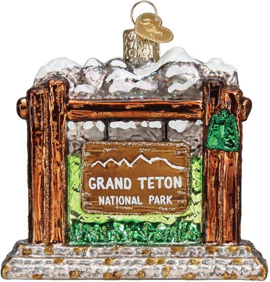 Old World Christmas Grand Teton National Park Adornos de vidrio soplado para árbol de Navidad