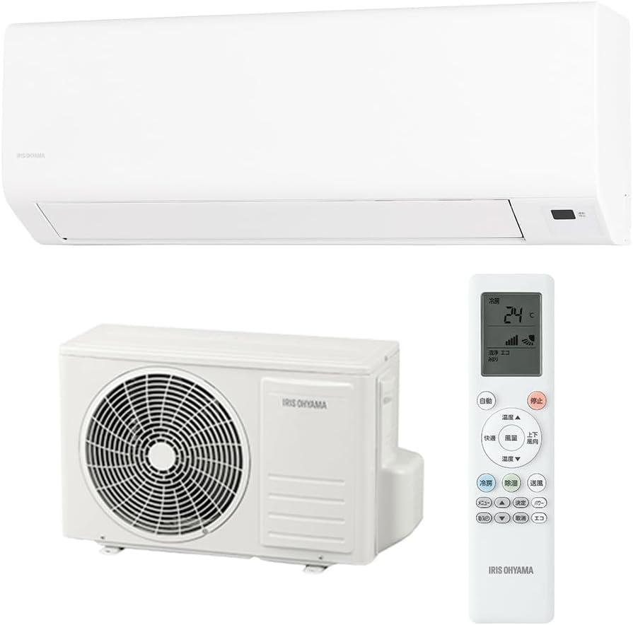 【工事無し】アイリスオーヤマ ルームエアコン 2.2kW IHF-2202SC-W ホワイト