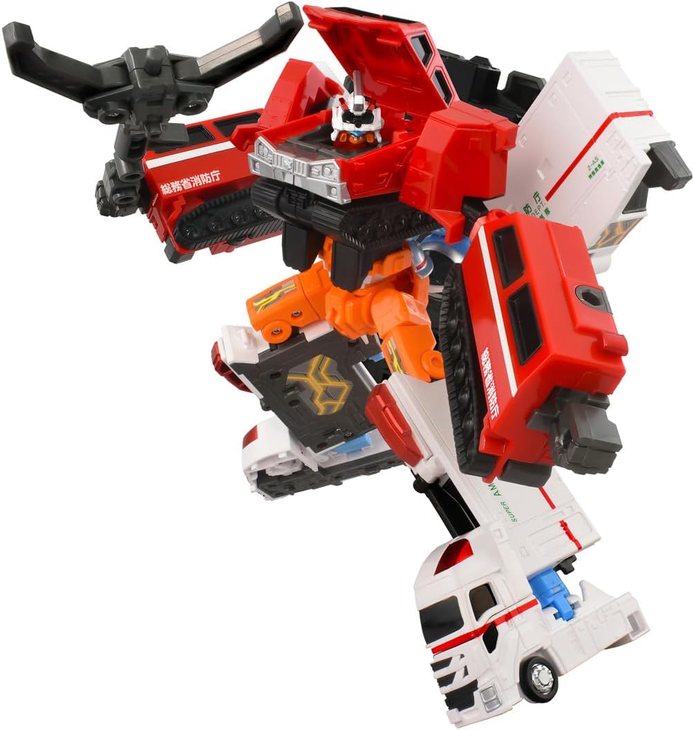 タカラトミー(TAKARA TOMY) トミカ ジョブレイバー TJBDX ハイパーレスキューブレイバー レッドサラマンダー＆スーパーアンビュランス DXセット ミニカー おもちゃ 3歳以上