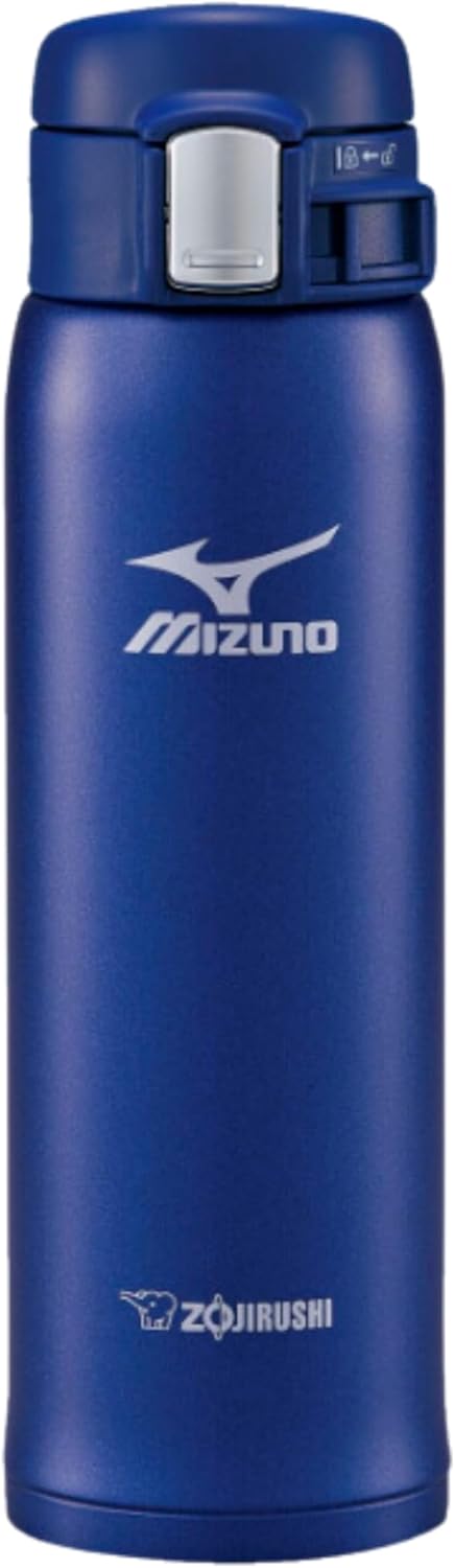 Zojirushi Mahobin SM-SM48-AA Water Bottle, MIZUNO Model, 16.2 fl oz (480 ml), One-Touch Mug, Lightweight & Compact, Standard Type, Heat & Cold Retention, Blue