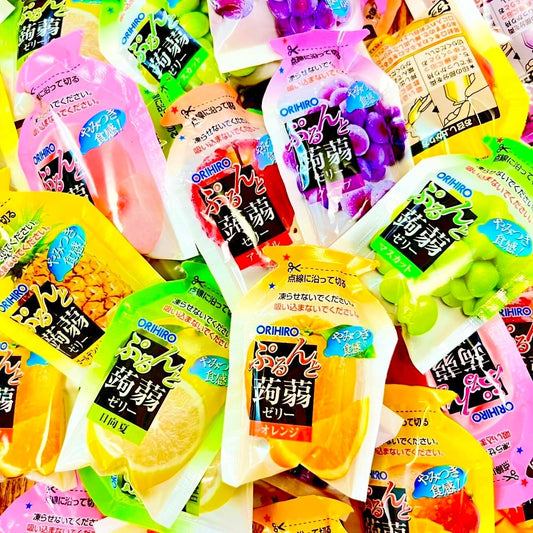Orihiro Purunto Konnyaku Jelly, 7 Types, 48 Pieces, 33.9 oz (960 g), Large Capacity, Assorted Set, Box