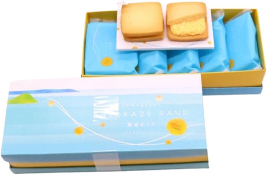 Yamaguchi Horakuan Shiokaze Sand, Set of 5, Individually Wrapped, Baked Confectionery, Gift