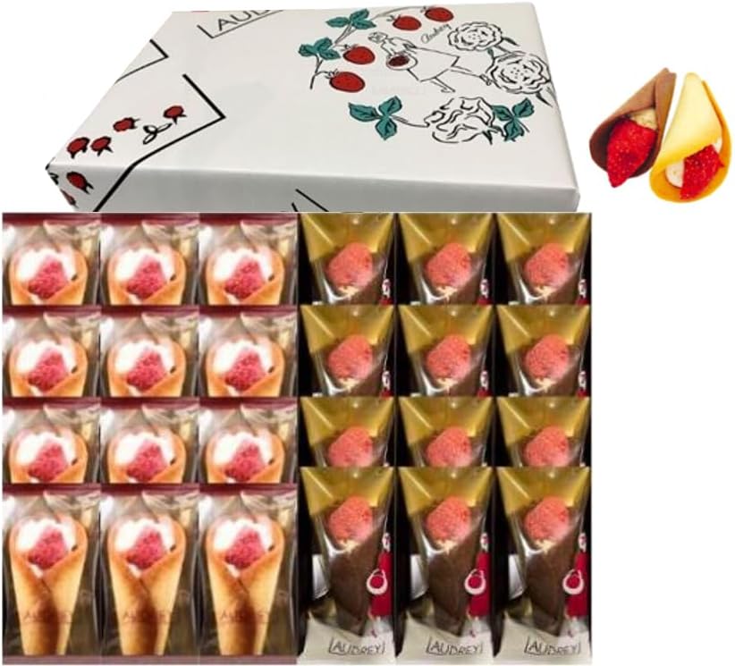 Audrey Glacier Assortment, Sweets, Chocolate, Gift, Strawberry, Valentine's Day, White Day (24 Assorted Pieces)