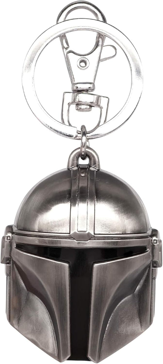 Disney Star Wars The Mandalorian Helmet Pewter Key Ring