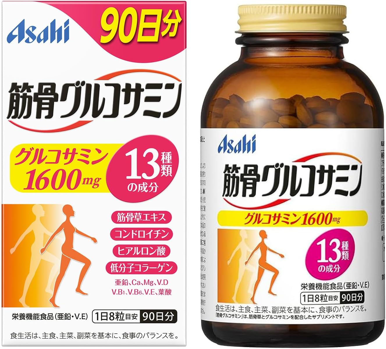 Asahi Group Food, Chondroitin, Hyaluronic Acid, Collagen Supplement, 720 Tablets