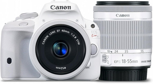 Canon Digital Single-lens Reflex Camera EOS Kiss X7(White) Double Zoom Kit 2 EF-S18-55mm F3.5-5.6 IS STM(White) EF40mm F2.8 STM(White) Included KISSX7WH-WLK2
