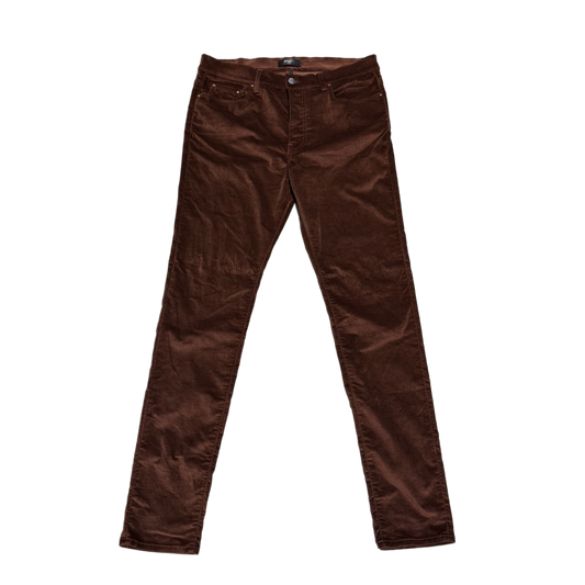 AMIRI 'TOBACCO' SKINNY VELOUR PANTS