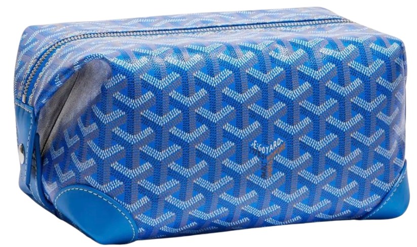 GOYARD 'BLUE' BOWLING 25 TOILETRY BAG