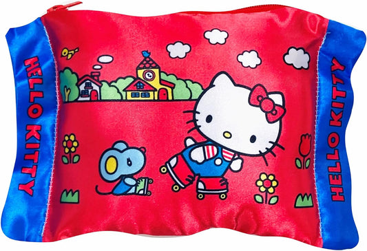 MORIPiLO Hello Kitty Tissue Case, Sanrio Characters, Merchandise, Plush Pouch, Small, Cute, 7.9 x 5.5 inches (20 x 14 cm), Pillow Pouch, White