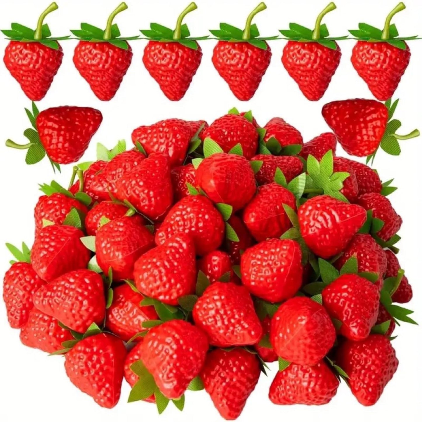 Strawberry, Strawberry, Set of 20, Life-like, Food Samples, Fruits, Cake Shops, Fruit Shop Display, etc. 1.4 inches (3.5 cm) (Red)