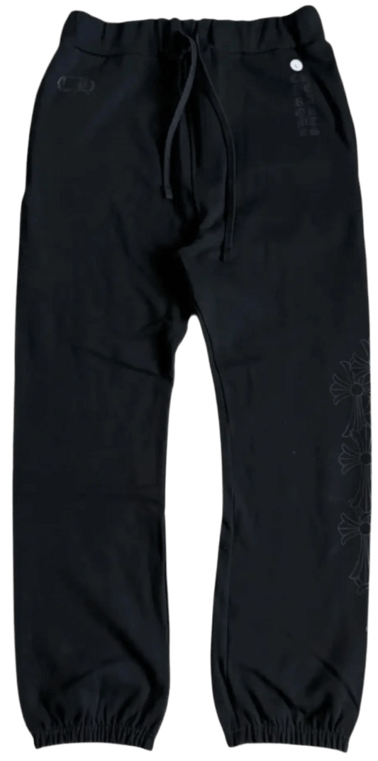 CHROME HEARTS 'MIAMI EXCLUSIVE VERTICAL LOGO' BLACK SWEATPANTS