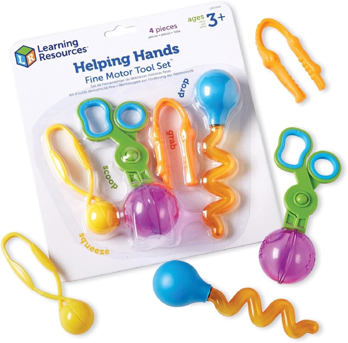 Learning Resources LER5558 Toddler Toy, Fingertip Training, Hand Exercise, Assistance Tool Set, Authentic