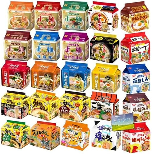 Instant Bag Ramen, 6 Types of 30 Meals, Oasis Original Set with Tsuchu