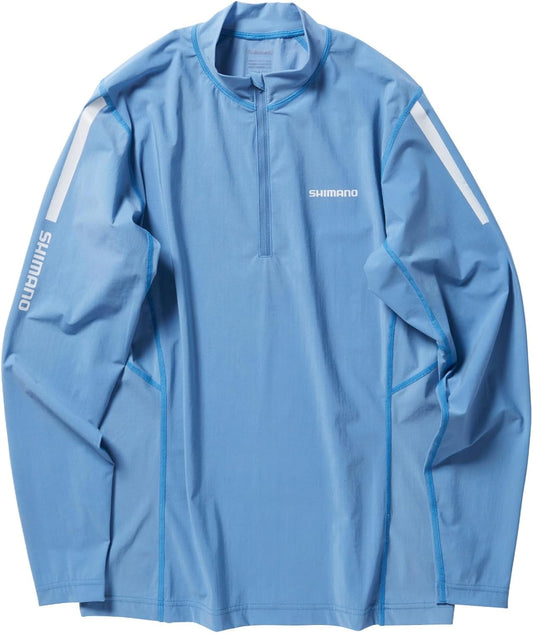SHIMANO SH-040X Water Repel Half Zip Shirt, Long Sleeve