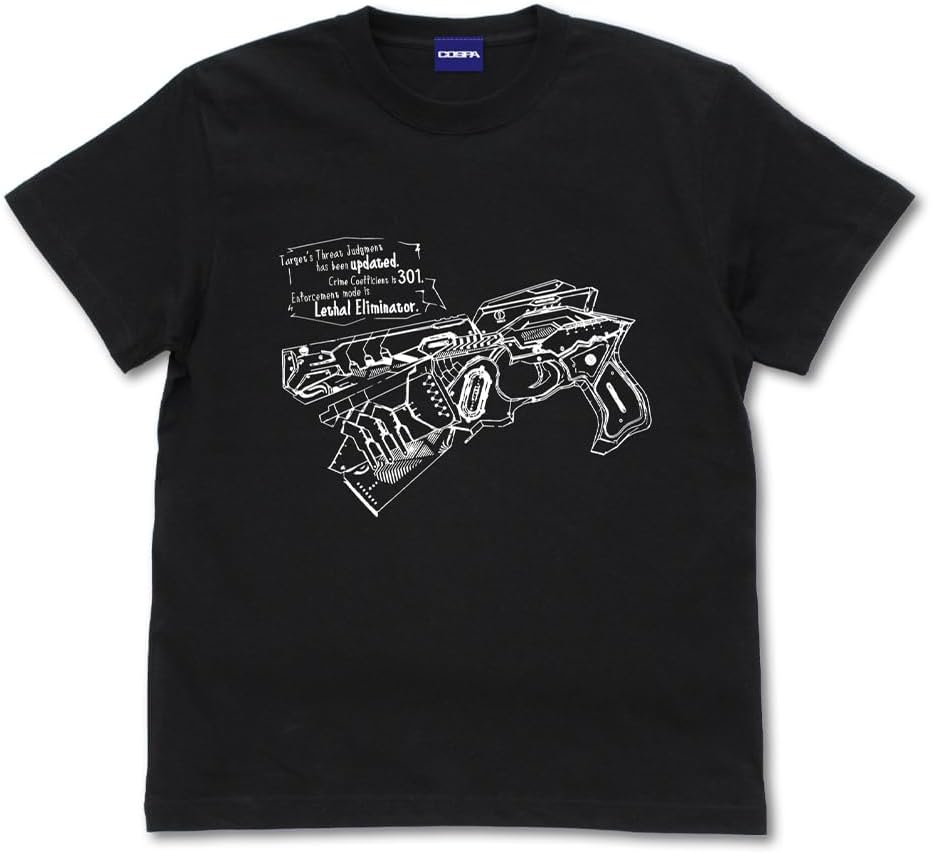 COSPA "Movie Version PSYCHO-PASS Psychopath ProvIDENCE" Dominator Glow in the Dark T-shirt Black L Size