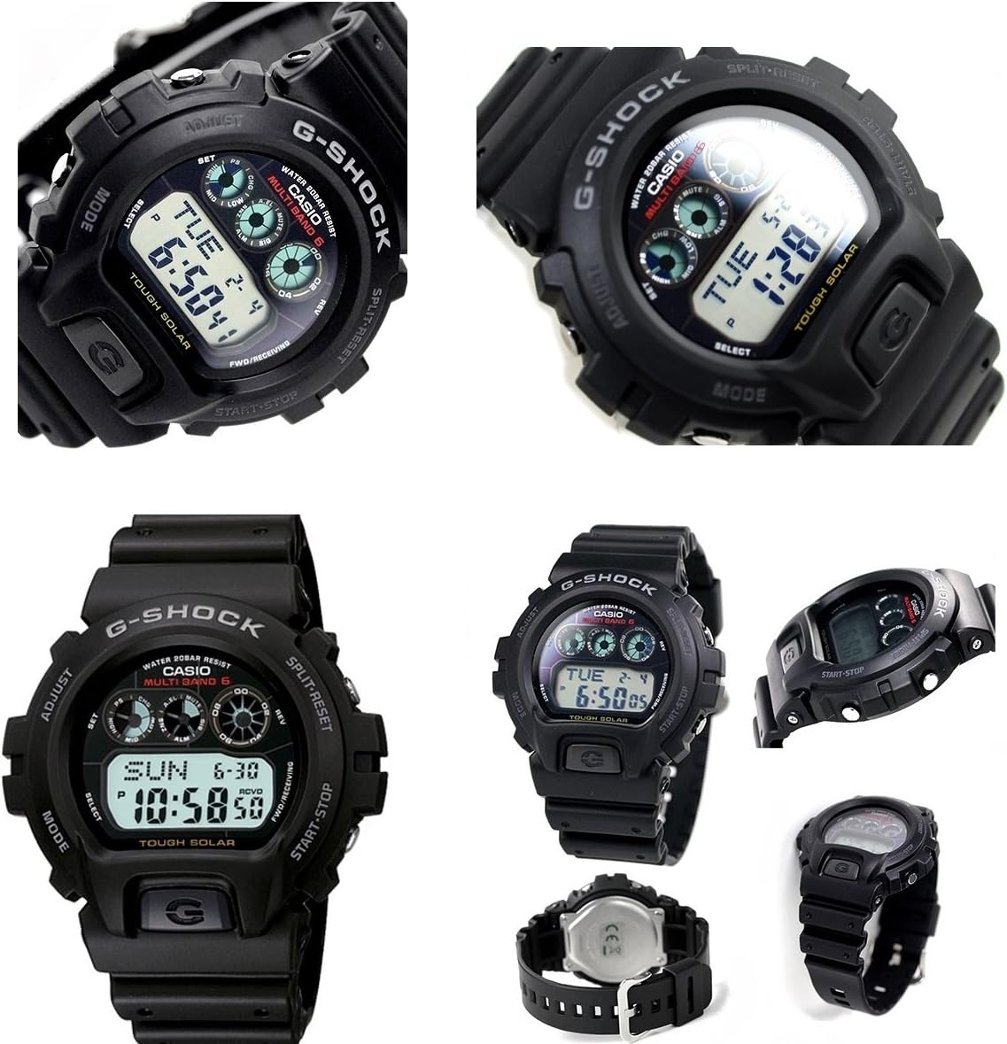 Self-Defense Force Police Officer Radio Solar, G-SHOCK Water Resistant to 20 ATM Radio, Solar, Plastic Belt Watch, For Men (GW-6900-1JF GW-6900B-1JF GW-6900F-7JF) (GW-6900-1JF (Mad Black))