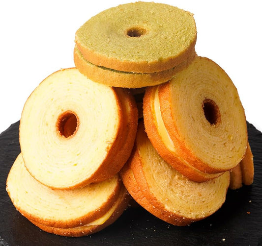 Cream Sandwich Baumkuchen 7-piece Individually Wrapped Commercial Use Baumkuchen Assortment Large Capacity Sweets Snacks Food Waste Order Pickup Emergency Food