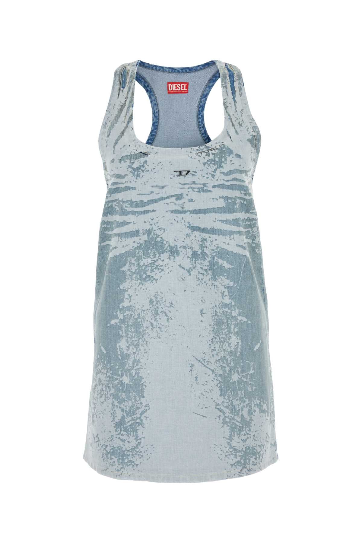 Diesel ディーゼルプリントデニムミニドレス - Image 1