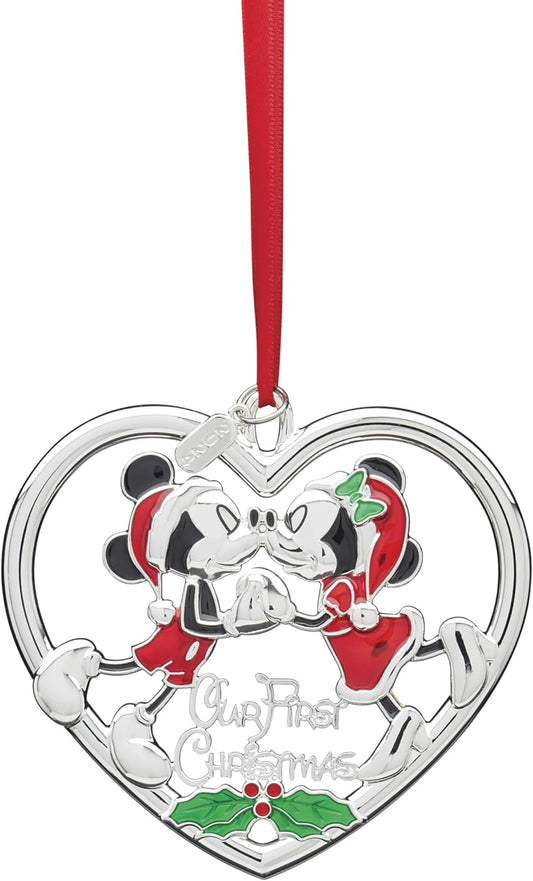 Lenox 896412 Adorno de árbol de Navidad de nuestra primera Navidad Micky & Minnie de metal 2024