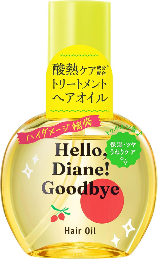 Diane Hair Oil, High Damage Moisturizing Repair, 2.3 fl oz (65 ml), Tea & Musk Scent, Hello, Diane, Goodbye Coloring, Bleached Hair, Water Retention, Glossy, Bulk
