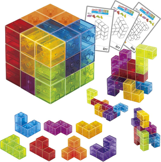 Masudaya Corporation ChaCha Cube Clear Version Toy Educational Brain Training Ages 3 and Up 539-1744