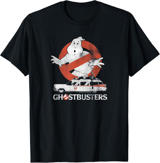 Ghostbusters No Ghost with Ecto Vector T-Shirt, Black