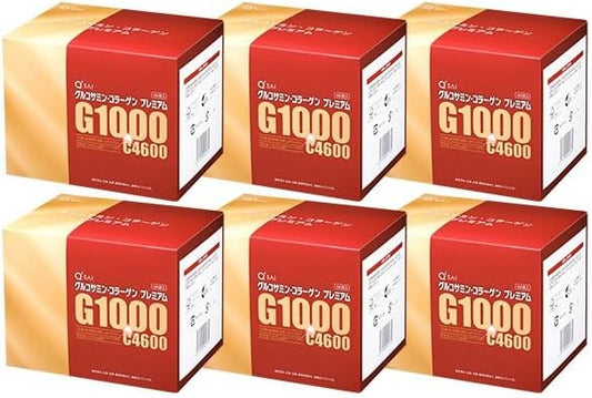Kyusai Glucosamine Collagen, Premium 6 Boxes, 60 Packets Per Box, Approx. 30 Day Supply