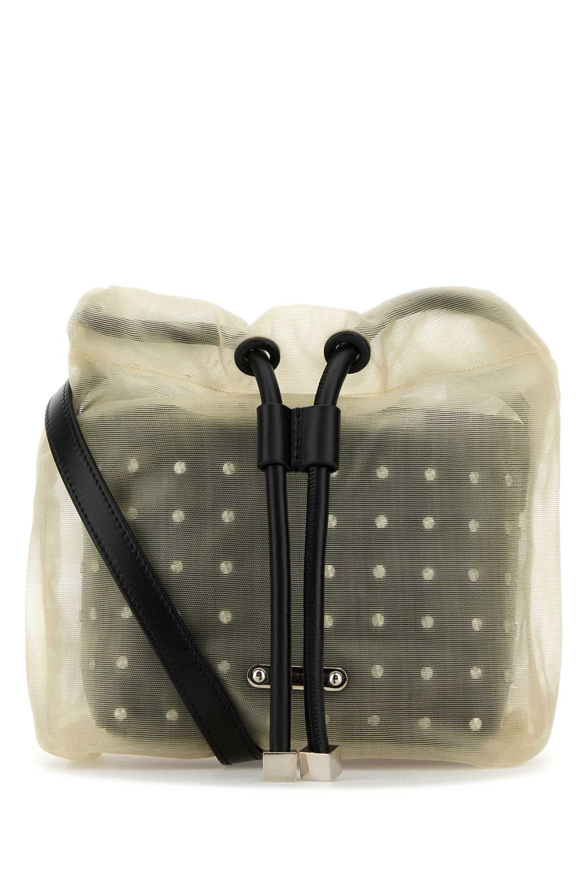 Alexander Mcqueen アレクサンダーマックイーンツートーンレザーとチュールネブラクロスボディバッグ - Image 1