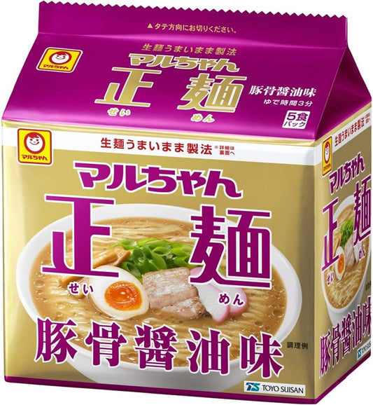 Toyo Suisan Maruchan Seimen Noodles, Pork Bone Soy Sauce, 5 Servings