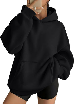 AUTOMET Sudaderas con capucha grandes para mujer, de vellón, modernas, sudaderas con cremallera 2026 | Comfrt Wear, Oversized Fit Soft Fleece Pullover, Perfect For Trendy Streetwear, College Outfits, And Daily Home Wear