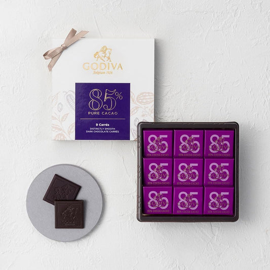 Gift Return Chocolate Sweets Godiva 85% Dark Cacao Curry (Pack of 9)