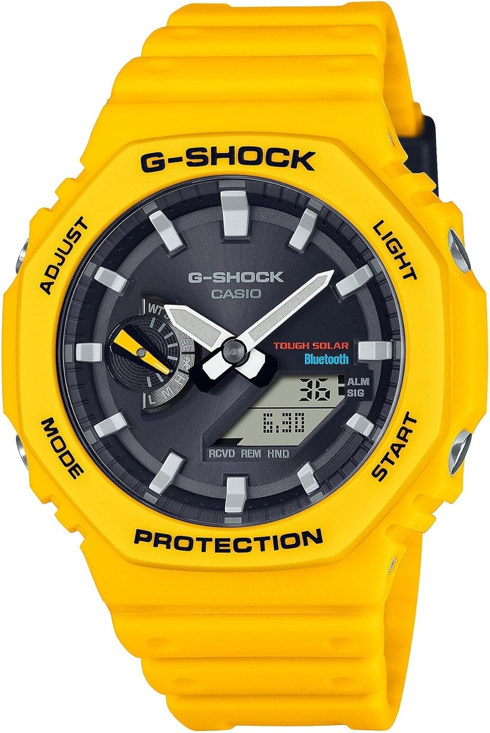 G-Shock GAB2100C-9A Bluetooth Solar GAB2100 Series, Yellow, Modern, yellow, Modern